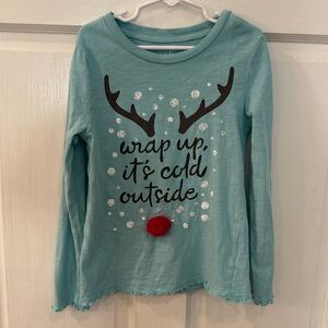 Peek Girls Holiday Long Sleeve Shirt Size 6/7